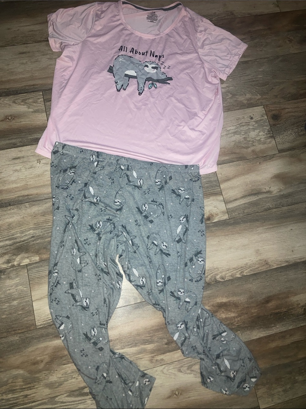 Sweet Treasures All About Naps Sloth Women’s PJ Set Size 2XL